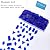 LITMIND Transparent Sapphire Blue Stained Glass Mosaic Tiles - 240 Pieces in 5 Shapes (Rectangle, Triangle, Rhombus, Square, Leaf) for Crafts & Mosaic Projects