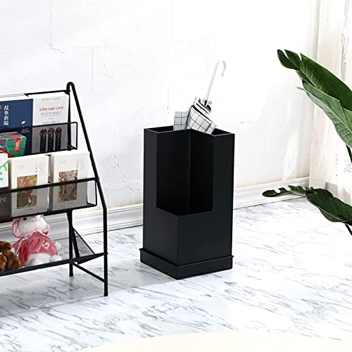 Suporte de guarda-chuva de metal, suporte de guarda-chuva autônomo com bandeja de água removível par