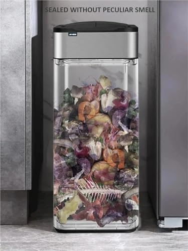 Cubo de basura de acero inoxidable automático y con sensor 40L 5