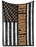 InnoBeta Gifts for Grandpa, Throw Blanket for Grandfather, Presents from Granddaughters Grandsons for Christmas, Birthday, Father's Day - USA Flag (50 x 65 inches)