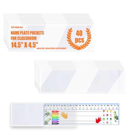 Plaques nominatives adhésives de poche pour identifier 40 espaces de bureau