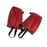 Genérico Protección For Piernas con Ganchos For Cordones,Polainas Cortas For Piernas,Pantalones Transpirables For Recortar Jardín,for Senderismo,montañismo,paisajismo(Red)