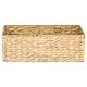 HMF Aufbewahrungskorb Badezimmer, Korb geflochten aus Wasserhyazinthe Seegras | 38 x 15 x 14 cm