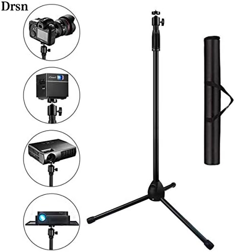 Drsn Projector Tripod Mount Stand for Camera Microphone DSLR Portable Adjustable Height 2.73-4.75 ft 360°Swivel Ball Head for Webcam GoPro Camcorders with Carry Bag (V2)