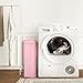 Odonata Slim Laundry Hamper Handles Collapsible Laundry Basket Thin Dirty Clothes Basket Narrow Laundry Bag Foldable Dirty Hamper 45L (Pink)