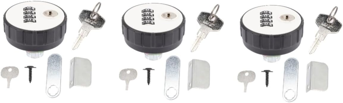 Lurrose 3pcs Dial Combination Locker Lock Zinc Alloy Mechanical Lock for Gym Lockers Toolboxes Cabinets Portable -Corrosive Design for Secure Storage