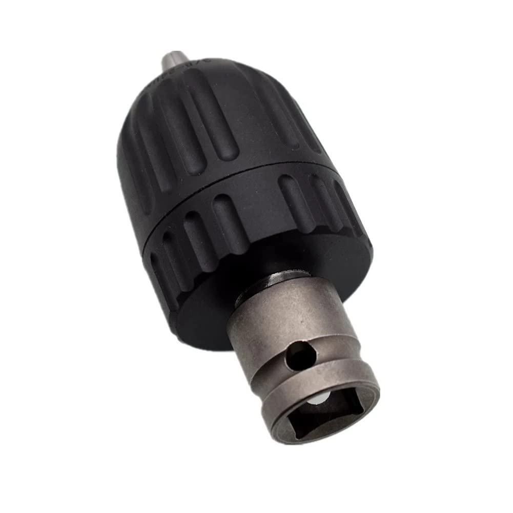 WolFum Adaptador de enchufe cuadrado de 1/2 pulgada 0.8-10 mm portabrocas sin llave 3/8-24UNF adaptador de broca de rosca para taladro de impacto de 1050 W autobloqueo WolFum