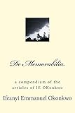  De Memorabilia: A compilation of the articles of IE Okonkwo (English Edition)