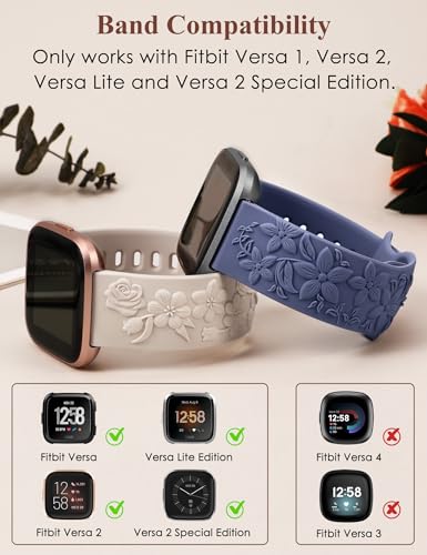 Correas de silicona para Fitbit Versa 2, pack de 2 miniatura 3