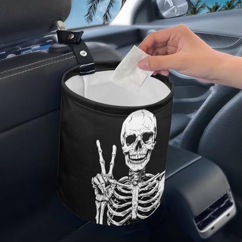 Image of Pensura Cartoon Cactus Car Trash Bag Cute Grocery Organizer Hanging Vehicle Garbage Can Waterproof Multipurpose mini Trash can for car Auto Accessories for Car, Home, Outdoor