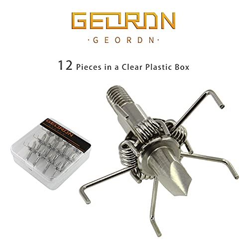 Broadheads 100 Grain Archery Hunting Head Bow Hunting Arrow Tip Field Points Practice And Small Outdoor Hunting Game For Compound Recurve Bow Crossbow (Sharp Judo Silver-12 Pk) #TOP4