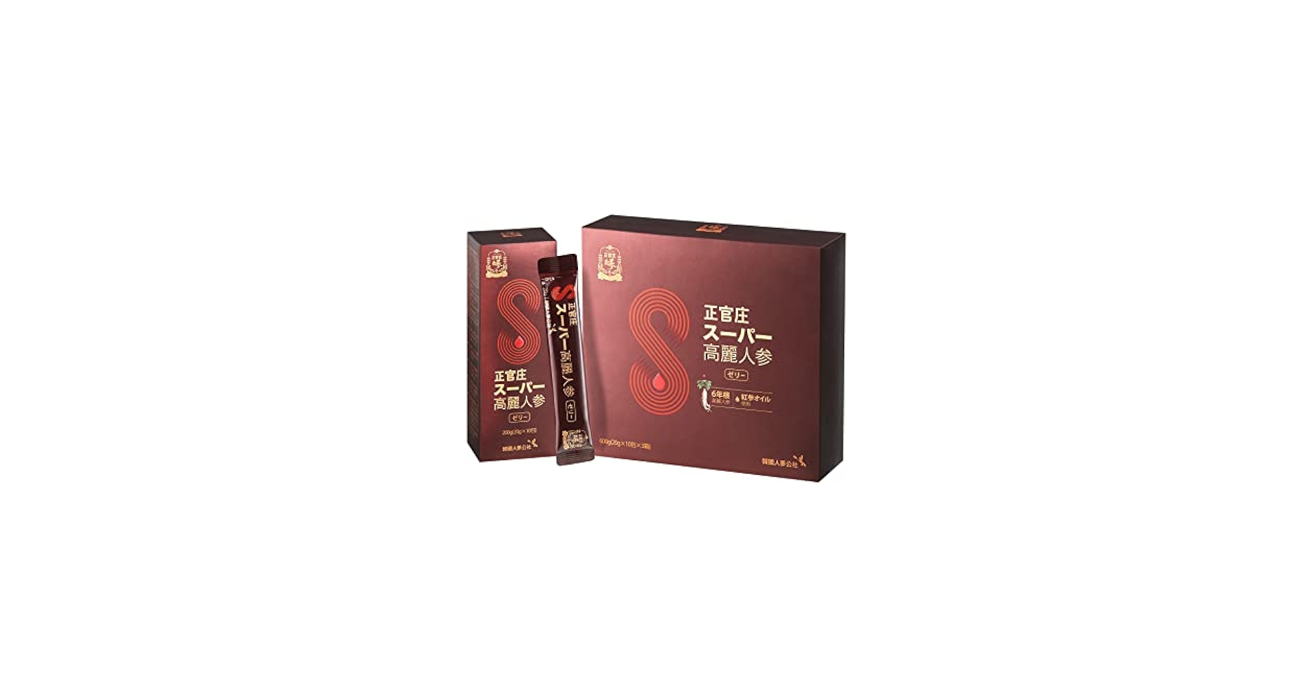 発酵　紅高麗人参ゼリー✖️6セット Qoo10] 高麗人参流通 紅参をたっぷり入れた6年根ゼリースティッ