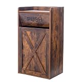 TDLEAYYD 13 Gallons Tilt Out Trash Cabinet, Hidden Trash Can Cabinet Wooden Tilt Out Pet Proof Hidden Trash Bin Cabinet for Kitchen Living Room, Brown