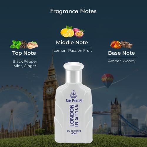 Image of JOHN PHILLIPS Apple & London In Style | Eau De French Perfume Unisex Combo Gift Set Pack of 2