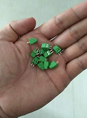 Dbparts 20Pcs 2-Pin (2 Pole) Plug-In Screw Terminal Block Connector 2.54Mm Pitch Panel Pcb Mount Diy #TOP2