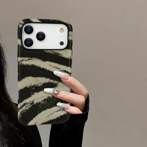 Coque iPhone 17 Pro Max zèbre noir et blanc antichoc double couche - 5