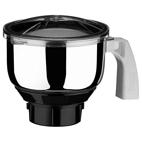 Preethi MG 509 Medium Mixer Jar for Eco Twin, Eco Plus/Chef Pro and Blue Leaf, 1-Liter, Silver Cover