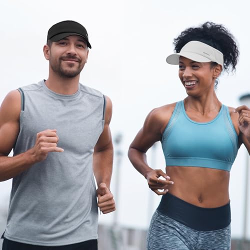 Image of Sukeen Sports Sun Visor Men Women Lightweight Portable Cooling Stretchy Visor Hat for Running, Golf, Daily Wear