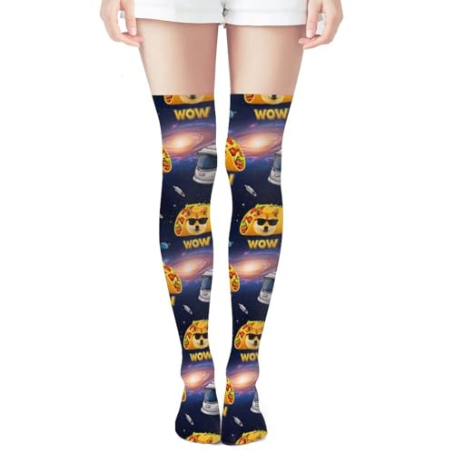 Novelty Thigh High Stockings Colorful Crazy For Cosplay Leg Warm Decor