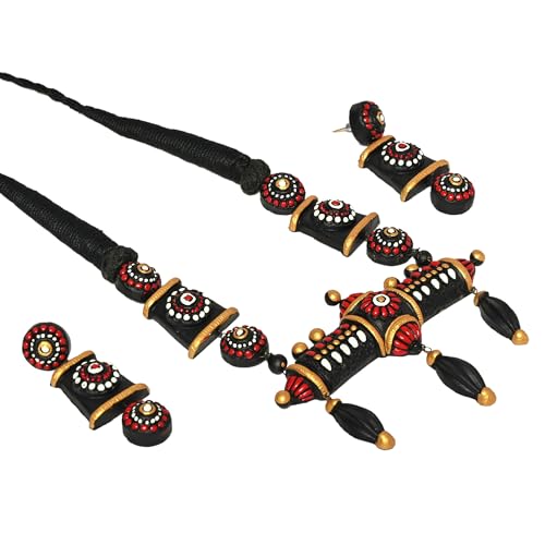 Necklace Set for Women and Girls, Terracotta Jewellery Set, Handm...