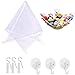 Jouets Hamac Chambre, Hamac Rangement Jouets Peluche, Hamac Rangement Jouets, Organisateur Jouets Hamac Chambre, Easy to Use, With Hook, Bedroom, Children's Room, Mesh Hammock (White)