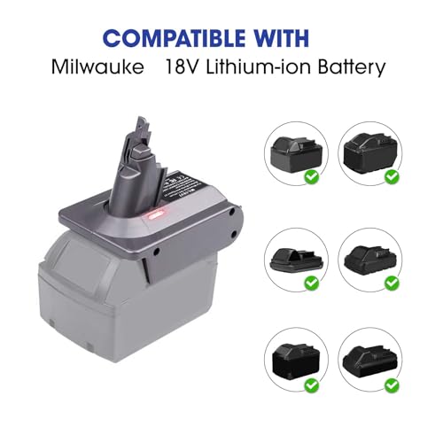Image of for Dyson V6 Battery Adapter for Milwaukee 18V Battery, for M18 to for Dyson V6 SV03 SV04 SV09 DC62 DC59 Fluffy Vacuum Converter (only MIL18V6 Adapter)