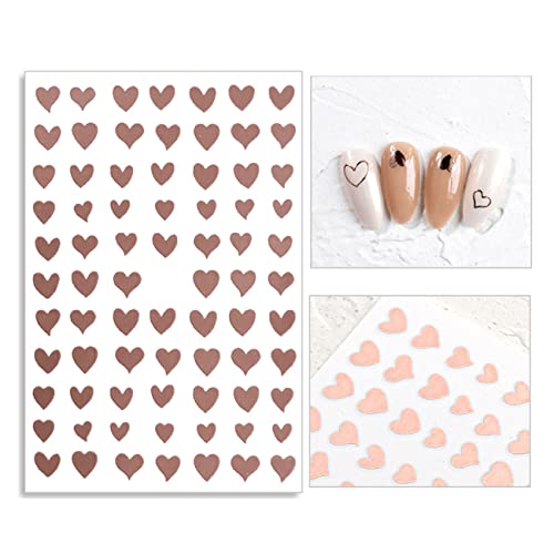 Beiling BEILING-00000110 Heart Nail Stickers 8 Sheets Holographic Laser Gold Silver Black White Nail Decals thumb #4
