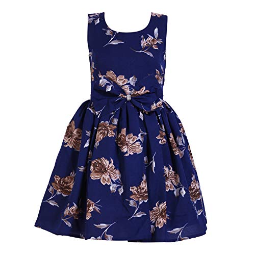 Image of Casual Frock for Baby Girls,Blue Printed and Olive Printed,Pack of 2