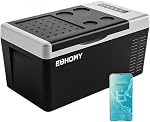 EUHOMY 12 Réfrigérateur volt, 19 QT Refroidisseur électrique avec compresseur APP Commande, Frigidaire de voiture -4°F~68°F, Réfrigérateur portable 12/24V DC 110-240V AC, Congélateur portable pour camping, voyage, bateau