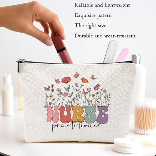 Nurse Practitioner Gifts for women Makeup Bag Nursing Cosmetic Bag Accessories Appreciation Gifts for Women Nurses Coworkers Graduation Birthday Survival Kit Makeup Travel pouch2