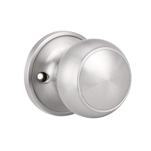 Probrico Brushed Nickel Dummy Door Knob, Half Dummy Door Knob, 1 Pack | Nickel Dummy Door Handle, One-side Dummy Door Knob, No Turning Door Knob