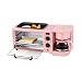 Tostadora multifunción 7L, mini tostadora 3 en 1 eléctrica desayunadora, cafetera multifunción, sartén, mini horno, horno de pizza pequeño, multifunción hogar