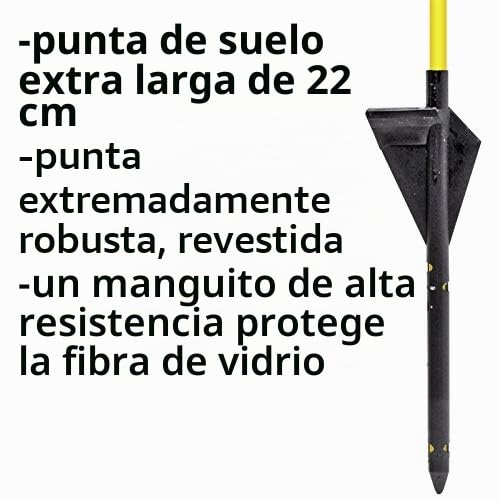 VOSS.farming 40x Poste de Fibra de Vidrio para Pastor eléctrico Ovalado, Largo 155cm, Punta Extra Larga