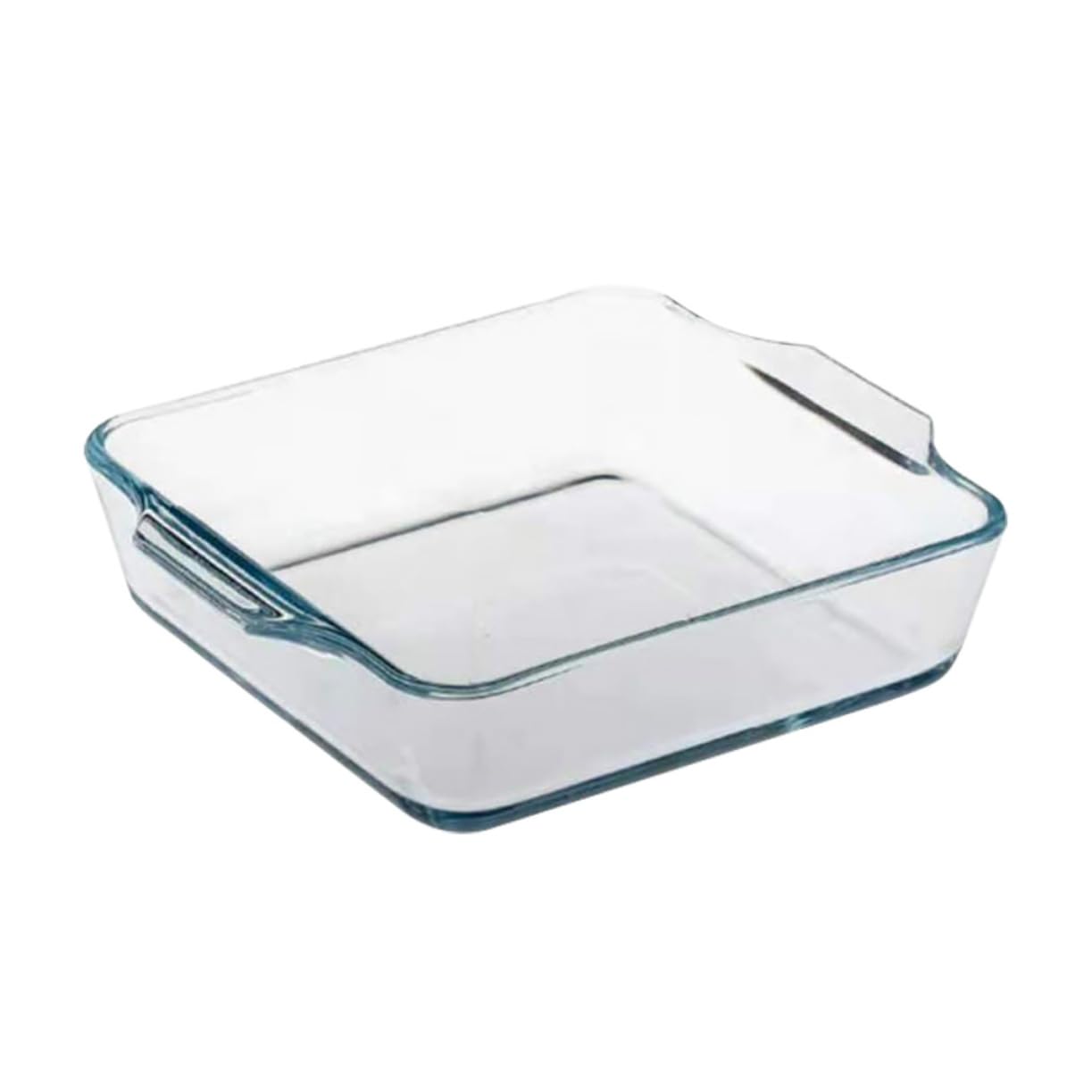 Plat à Pizza en Verre Trempé 1600ml, Poignées, pour Four et Micro-ondes, Cuisson Facile, Nettoyage Simple