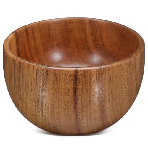 HEMOTON Holzschüssel 11.00X11.00X2.68 Zoll Salatschüssel Aus Vollholz Für Obst Servieren Küche Haushalt Vielseitige Holzschale