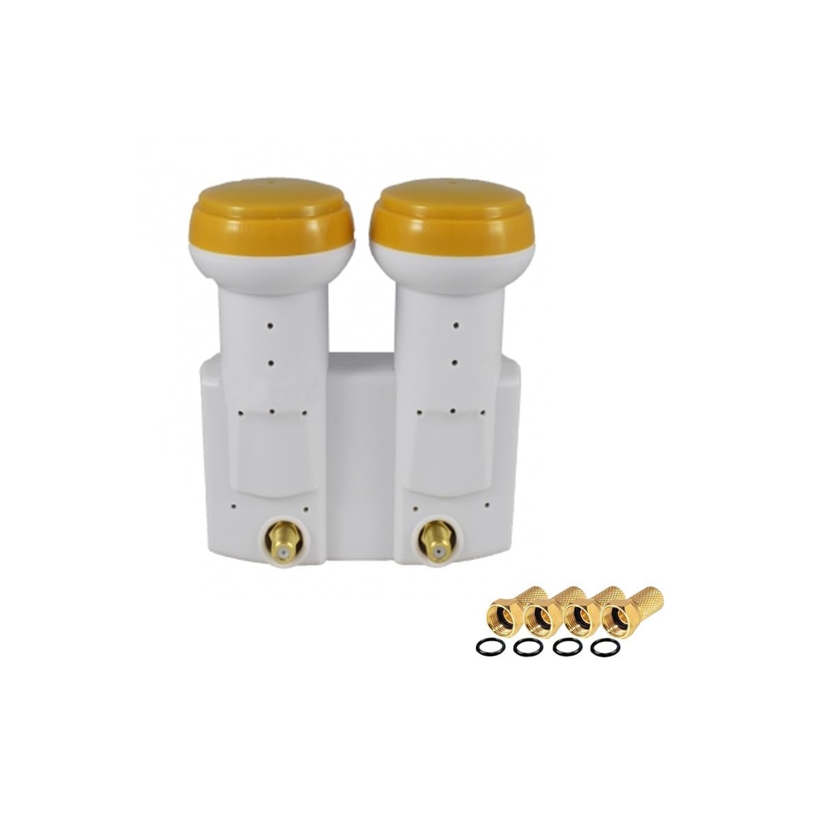 Golden Media LNB Monobloc Twin 0,1 DB Full HD 3D Ready + 4 FICHES F