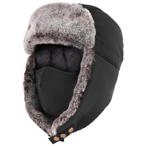 Unigear Winter Bomber Hat with Face Mask Cover