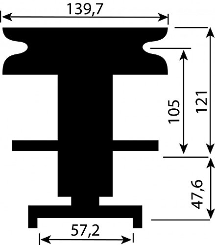 AYP - Cojinete de hoja para tractor cortacésped Husqvarna, Bernard Loisers, JONSERED, Roper - 105891, 121687, 121676X, 532124207