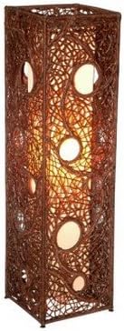 Abbott-1140C Abbott Moroccan Tribal Transitional Indoor Floor Lamp, Brown