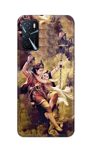 Image of Printed Hard Back Cover for Oppo A16 Back Cover (Radha Krishna Love -J1) -190724(EA)