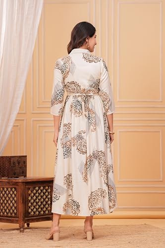 Image of Dhruvi Women's Rayon Anarkali Maternity Dress & Feeding Kurti with Zippers