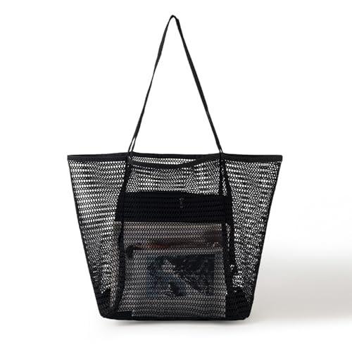 Mesh Beach Tote Bag Women Extra Large Beach Bags Pool Bag Shoulder Bag for Shopping Travel and Vacation3