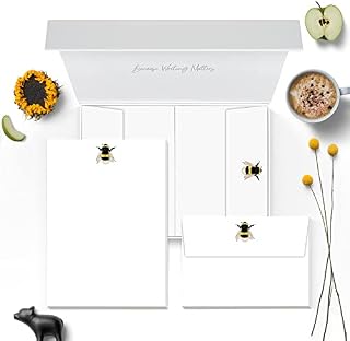 Me Loovely Bumble Bee Letter Writing Paper and Envelopes A5 Size Letters Papers Stationery Supplies for School Home & Office | Christmas Gifts (Pack of 40)