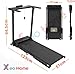 XEO HOME Folding Treadmill Electric Walking Pad for Home Office Gym Compact Running Machine NO ASSEMBLY with Handle Bar LED Display Bluetooth Speakers Adjustable Speed 1-10KM/H Phone & Bottle Holder