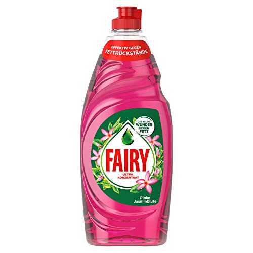 Fairy Detergente per piatti a mano ultra concentrato, rosa con fiori di gelsomino, 625 ml, con formula efficace per piatti perfettamente puliti, impressionante capacità di sgrassatura
