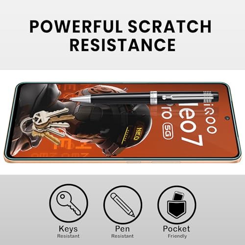 Image of DD SON Tempered Glass Screen Protector Compatible for Iqoo Neo 7 Pro 5G, Iqoo Neo 7 5G, Iqoo 11 5G and Iqoo 9T 5G HD Glass with Edge to Edge Coverage and Easy Installation kit,Black