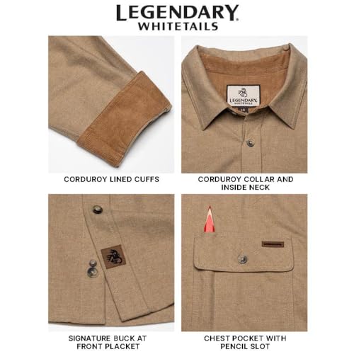 Legendary Whitetails mens Flannel Shirt Long Sleeve Button Down 100% Cotton4