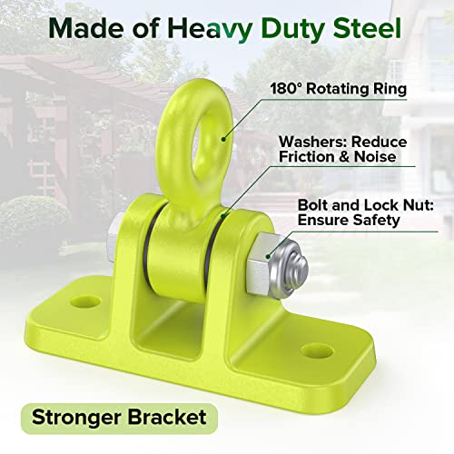 Swing Hangers For Wooden Sets Pack Of 4 Heavy Duty Swingset Hardware With Locking Hooks For Porch, Patio, Playground Indoor/Outdoor By Highpro #TOP5