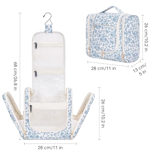 Narwey Hanging Toiletry Bag with Wet-Dry Separation