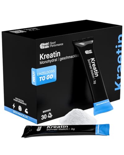 Creatin Monohydrat 3000 mg in Sticks | Mikronisiert Qualität (200 MESH) | Kraft, Muskelaufbau, Regeneration, Energie & Mentaler Fokus | Optimal Hochdosiert | Laborgeprüft | Vegan, Glutenfrei & Non-GMO
